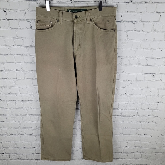 COLLEZIONE INFORMALE | straight leg khaki denim jeans - Picture 7 of 14